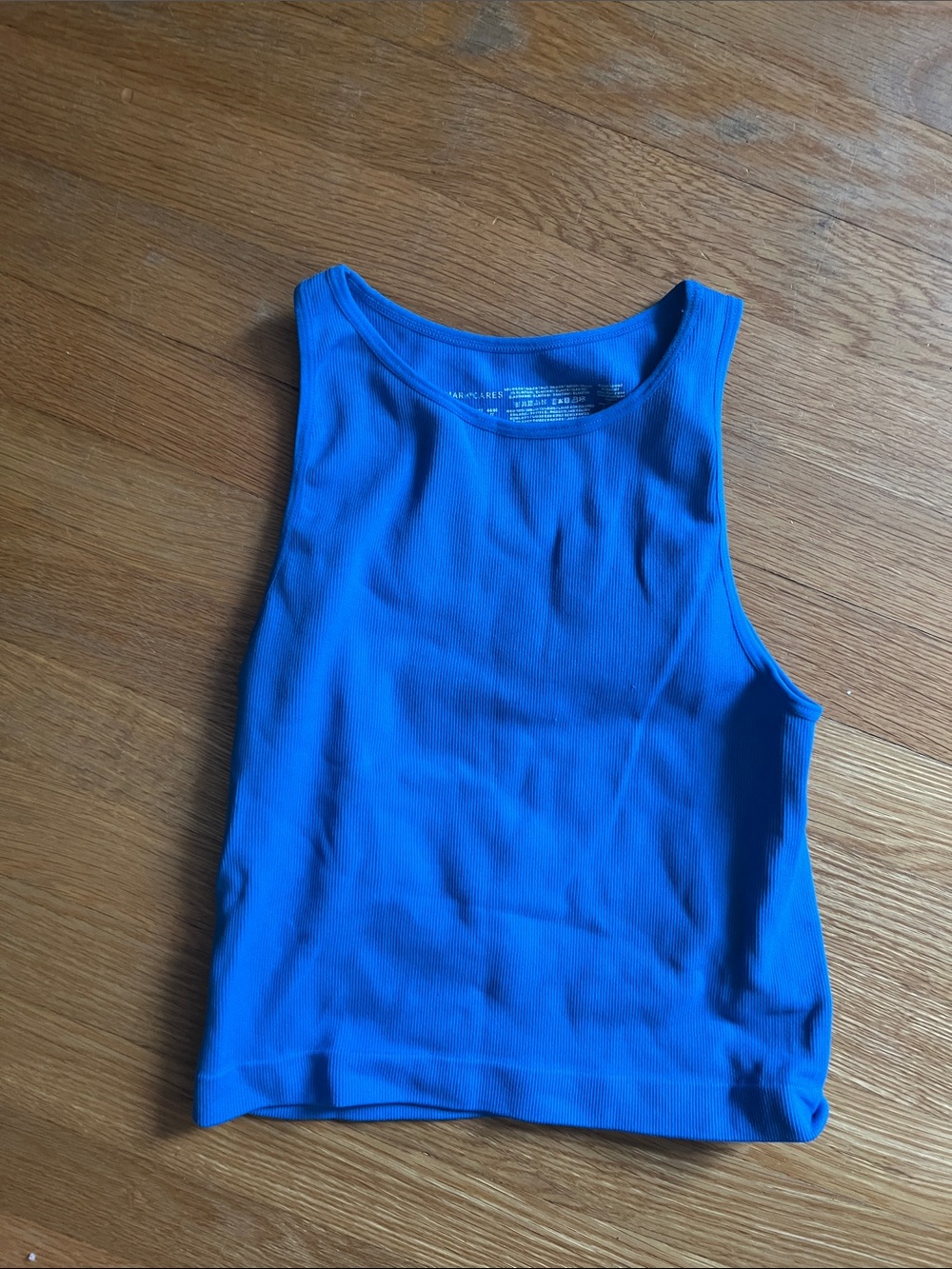 Primark Bright Blue Ribbed Tank Top